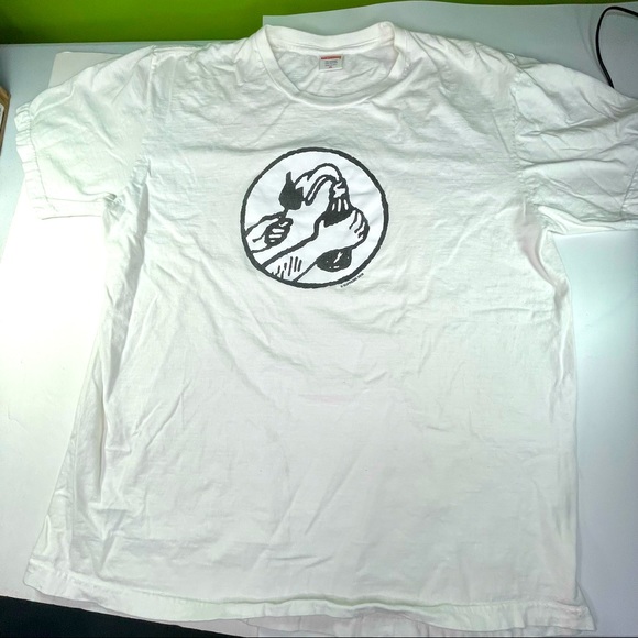 Supreme Other - Supreme White Graphic Molotov Cocktail Mens XL Size Tee Shirt Top